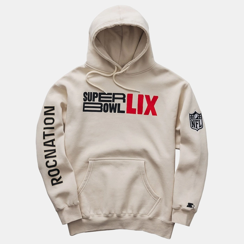 Roc-Nation-Cream-Super-Bowl-Lix-Vintage-Hoodie-1.Webp Roc Nation Cream Super Bowl Lix Vintage Hoodie - Image 1