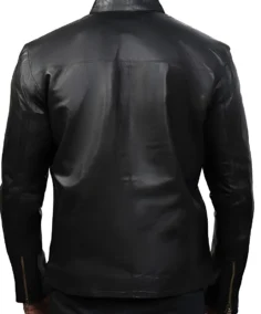 Shop The Charcoal Black Slim fit Leather Jacket