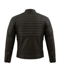 Shop The Dane Black Moto Cafe Racer Biker Leather Jacket