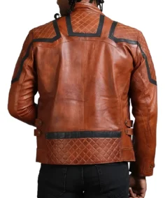 Shop The Vintage Brown Biker Jacket