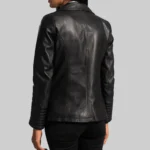 Shop The Black Women Leather Blazer - Trendy Leather Jackets