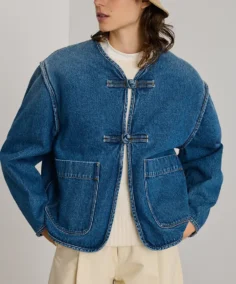 Soeur Blue Agatha Jacket - Trendy Leather Jackets