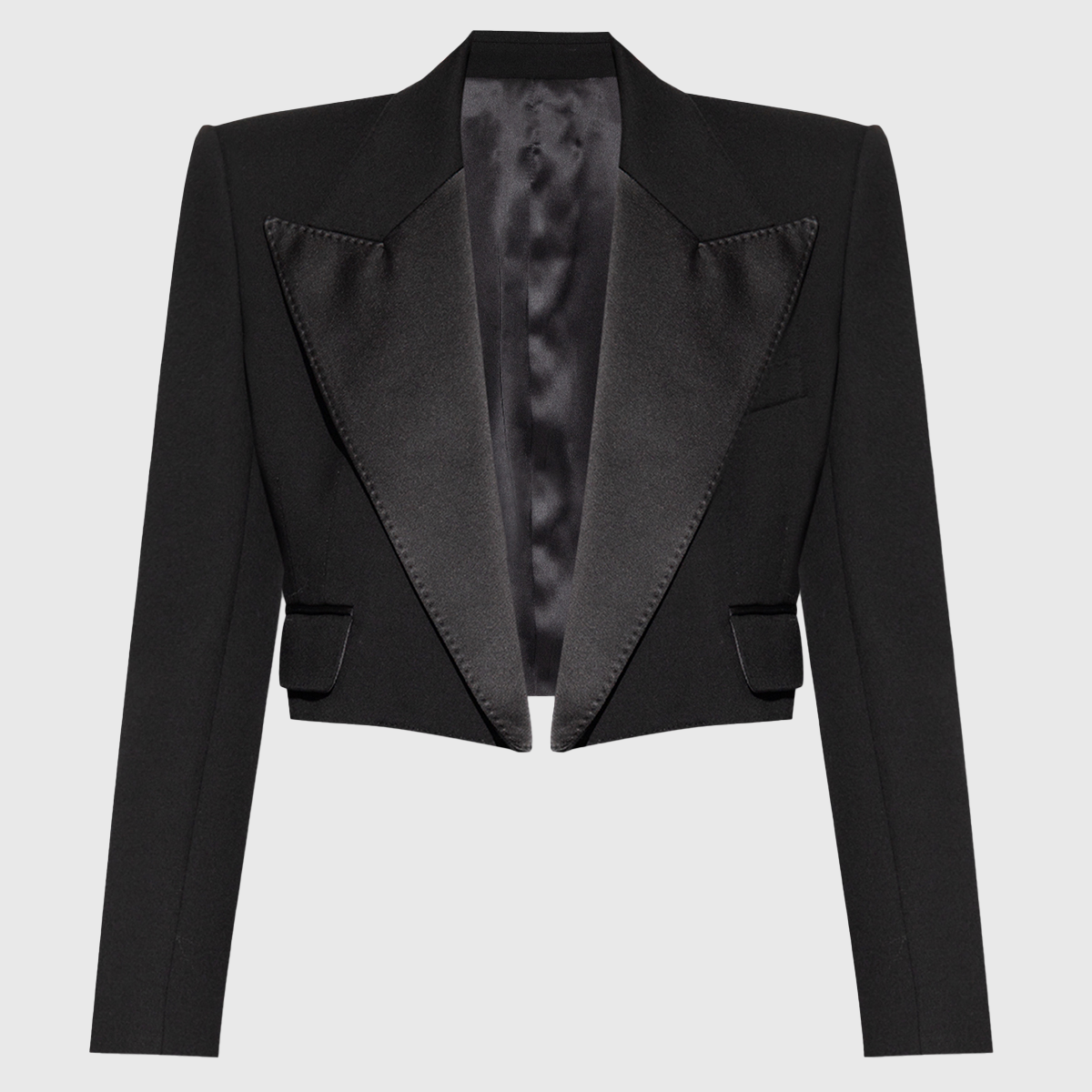 Tig-Ellie-Black-Cropped-Blazer-Front1.Webp Ellie Black Cropped Blazer - Image 1