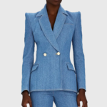 Nora Blue Denim Blazer - Image 2