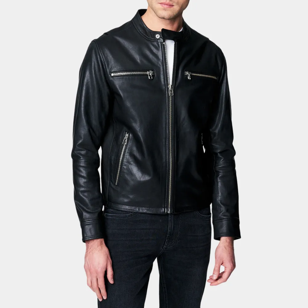 Ted-Lasso-S03-Roy-Kent-Black-Leather-Jacket-Front-Closure-View.png Roy Kent Leather Jacket - Image 1