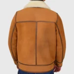 Tejan Men’s Brown B-3 Bomber Leather Jacket - Image 3