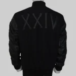 Vasquez Men’s Fleece with Pu Sleeves Jacket - Image 4