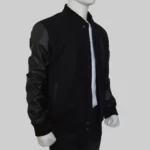 Vasquez Men’s Fleece with Pu Sleeves Jacket - Image 3