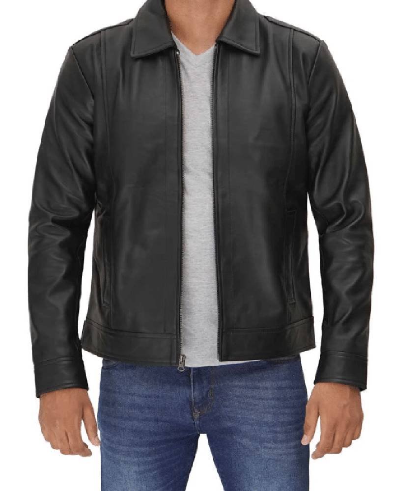 Shirt Style Black Vegan Leather Jacket Shirt Style Black Vegan Leather Jacket - Trendy Leather Jackets