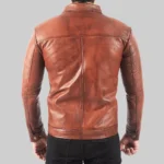 Wayne Men’s Vintage Brown Leather Jacket - Image 4