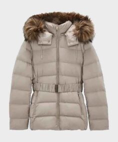 Women Fur Hooded Puffer Jacket