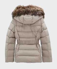 Shop The Women Fur Hooded Puffer Jacket