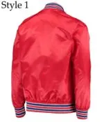 LA Clippers Bomber Red Jacket - Image 3