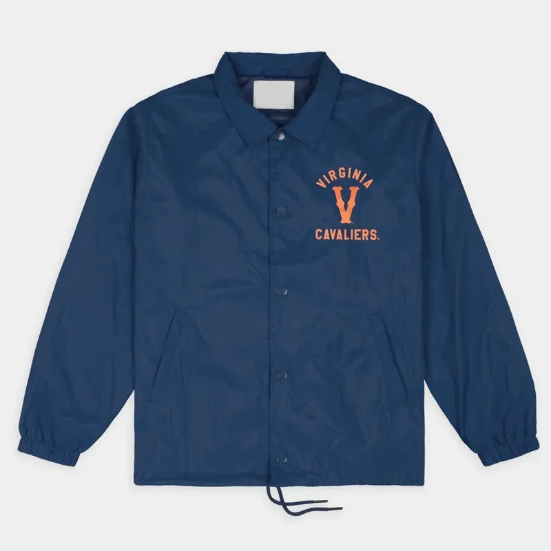 Virginia-Cavaliers-Coaches-Jacket.jpg Virginia Cavaliers Vintage V Coaches Jacket - Image 1