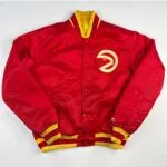 Atlanta Hawks 90’s Red Bomber Jacket trendy leather jackets