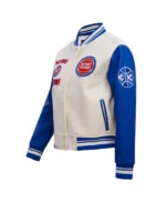 Detroit Pistons Retro Classic Varsity Jacket Side - Trendy Leather Jackets