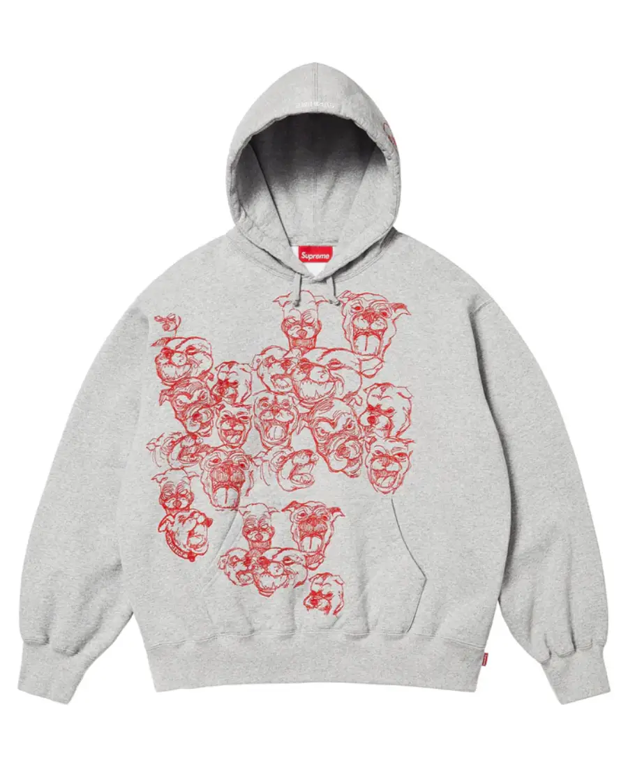 Pitbulls Embroidered Hooded Sweatshirt Pitbulls Embroidered Hooded Sweatshirt