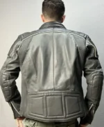 Shop The 90s Vintage Grunge Distressed Grey Biker Leather Jacket