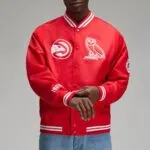 NBA Atlanta Hawks Red Bomber Jacket - Image 3
