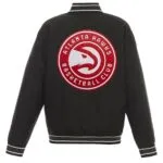 Atlanta Hawks Black Poly Twill Jacket - Image 2