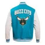 Charlotte Hornets 2023/24 City Edition Teal Varsity Jacket - Image 2