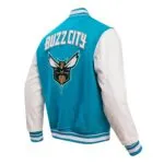 Charlotte Hornets 2023/24 City Edition Teal Varsity Jacket - Image 4