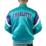Charlotte Hornets Eastern Aqua Satin Jacket - Image 2