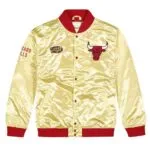 Chicago Bulls Light Weight Gold Satin Jacket - Image 3