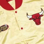 Chicago Bulls Light Weight Gold Satin Jacket - Image 4