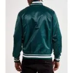 Shop The Boston Celtics Mash Up Green Satin Jacket