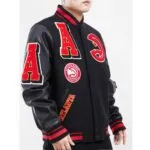 Mashup Atlanta Hawks Black Varsity Jacket - Image 4