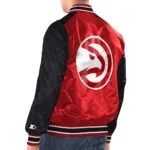 Atlanta Hawks Red/Black Renegade Satin Jacket - Image 2