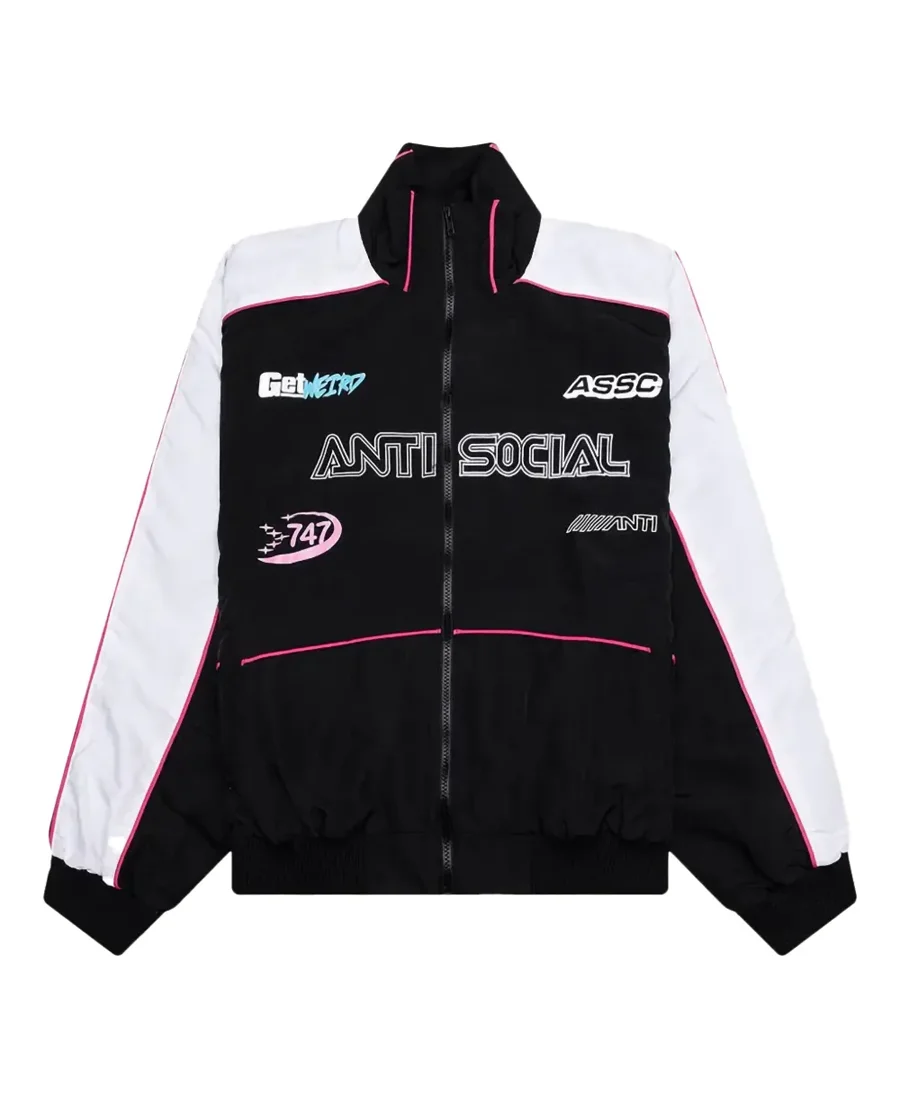 Anti Social Social Club Racing Track Jacket - Trendy Leather Jackets Anti Social Social Club Racing Track Jacket - Trendy Leather Jackets
