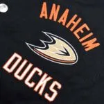 Anaheim Ducks Tailback Black Varsity Jacket - Image 3