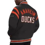 Anaheim Ducks Tailback Black Varsity Jacket - Image 2