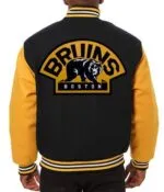 Varsity Boston Bruins Black and Yellow Wool Jacket - Image 3