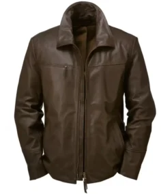 Men's Cowhide Dark Brown Jacket