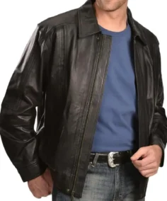 Men's Vintage Classic Black Leather Jacket