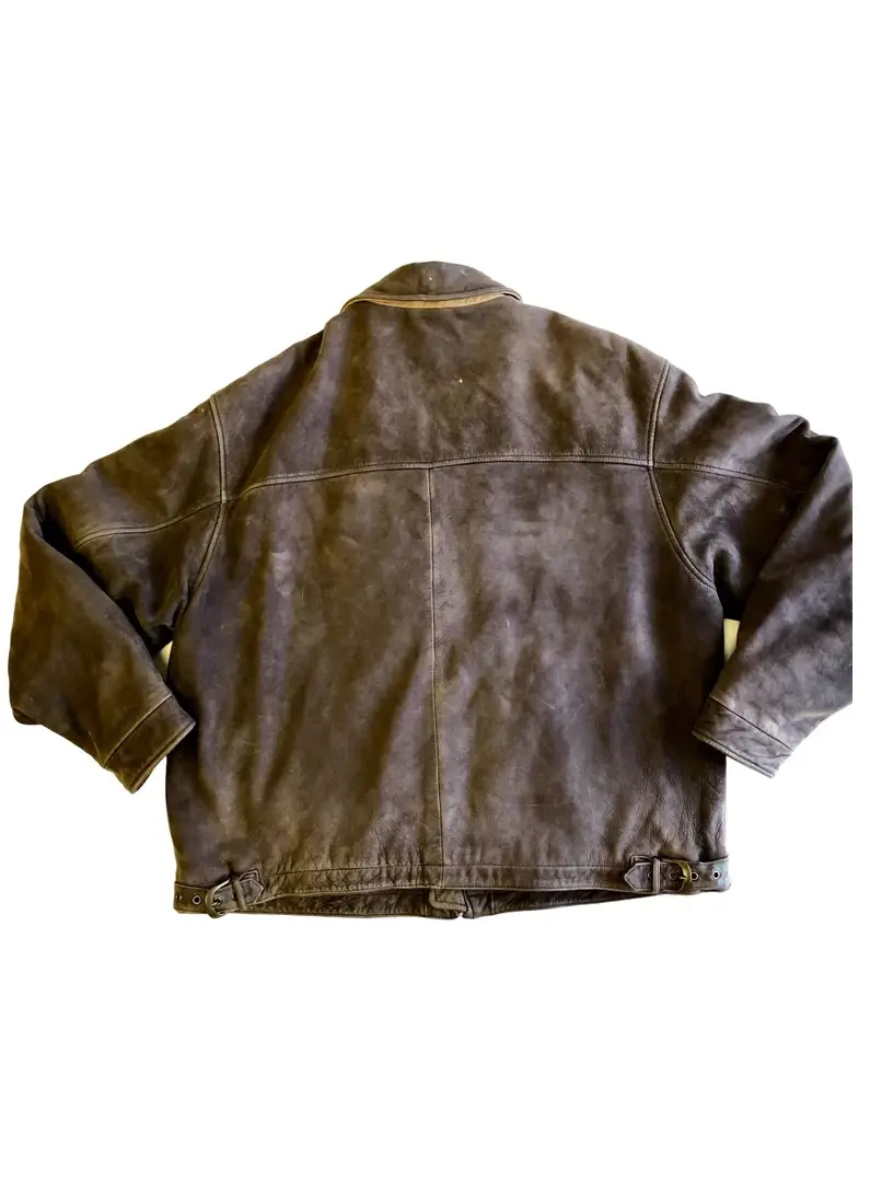 Shop The 80'S Vintage Roundtree Yorke Nubuck Skin Motorcycle Bomber Jacket