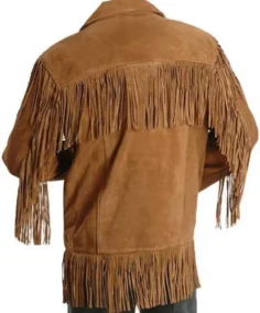 Shop The Men's Fringe Native Cowboy Western Brown Suede Leather Jacket