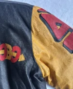 90s Wheremi Michael Hobo Black Leather Jacket Shoulder