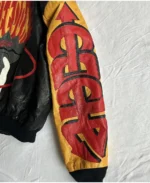 90s Wheremi Michael Hobo Black Leather Jacket Sleeves