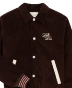 Dore Leon NY Team Maroon Jacket Close Up Front