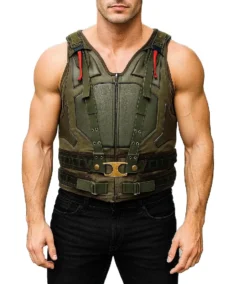 Mens Bane Rises Knight Costume Military Leather Jacket