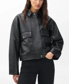 Nonie Lambskin Leather Jacket