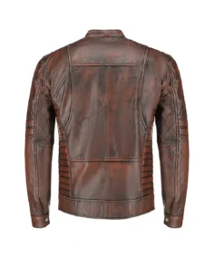 Shop The Mens Brown Lambskin Biker Style Leather Jacket
