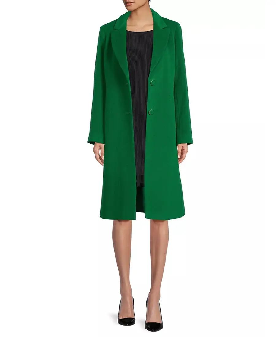 Women'S Green Single Breasted Wool Coat Women'S Green Single Breasted Wool Coat - Trendy Leather Jackets