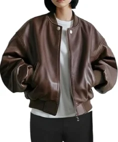 Womens Oversized Real Lambskin Leather Jacket