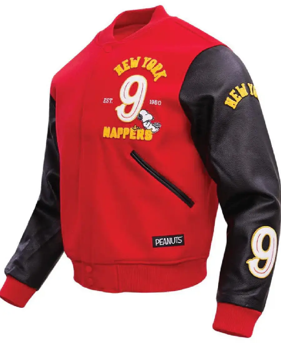 Peanuts Snoopy New York Nappers Varsity Jacket Peanuts Snoopy New York Nappers Varsity Jacket