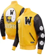 Peanuts Snoopy Peanuts Woodstock Yellow Varsity Jacket Both